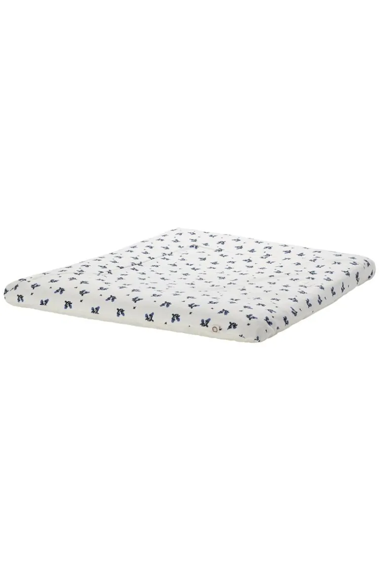 aankleedkussenhoes_bloomi_0-3.webp Noppies Aankleedkussenhoezen | Thuis<Aankleedkussenhoes Blooming Clover 77x87cm - Colony Blue