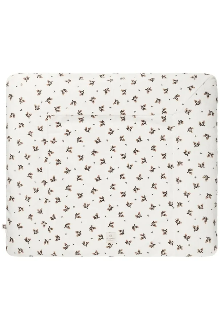 aankleedkussenhoes_bloomi_3-5.webp Noppies Aankleedkussenhoezen | Thuis<Aankleedkussenhoes Blooming Clover 77x87cm - Jet Stream
