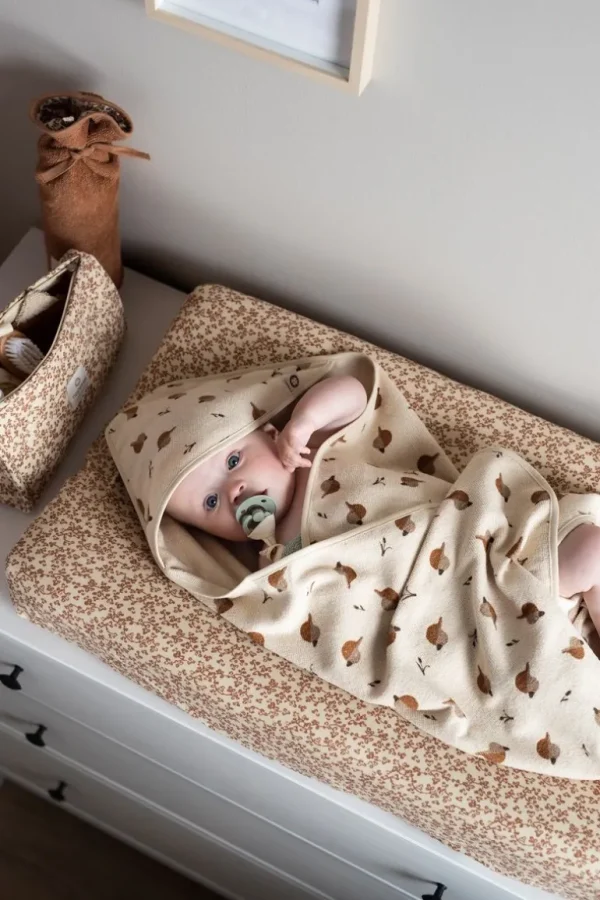 Noppies Badcapes & Wikkeldoeken | Thuis<Badcape Printed Duck Baby Hooded Towel - Indian Tan
