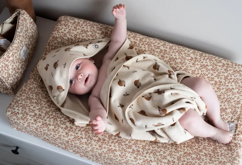 badcape_printed_duck_baby_13.webp Noppies Badcapes & Wikkeldoeken | Thuis<Badcape Printed Duck Baby Hooded Towel - Indian Tan