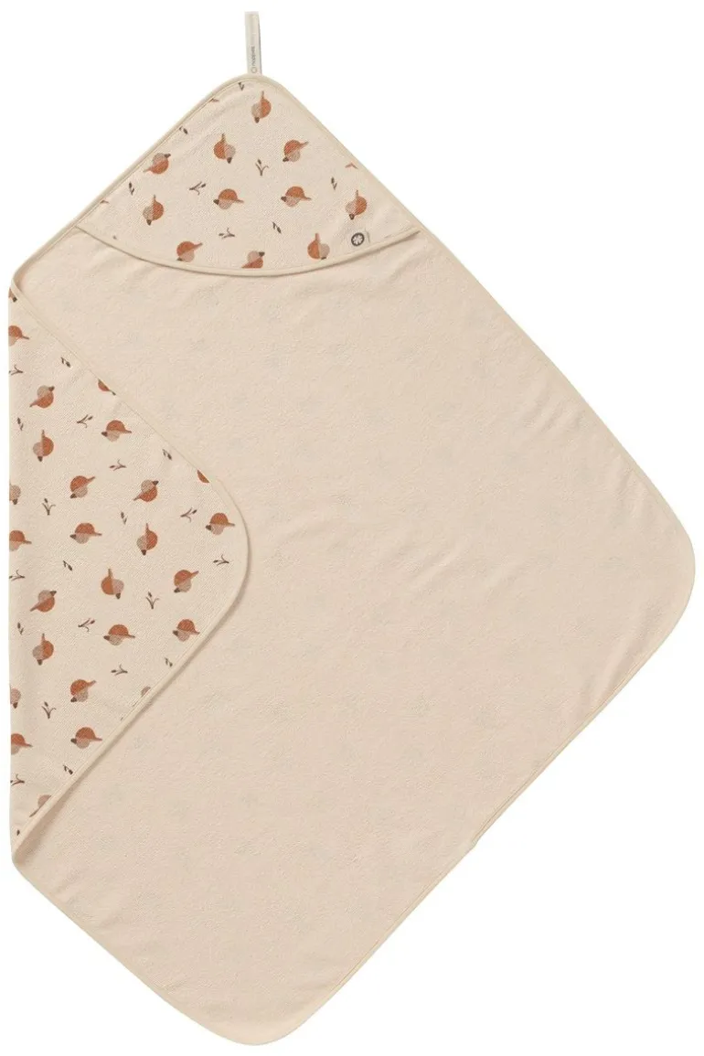badcape_printed_duck_baby_2.webp Noppies Badcapes & Wikkeldoeken | Thuis<Badcape Printed Duck Baby Hooded Towel - Indian Tan