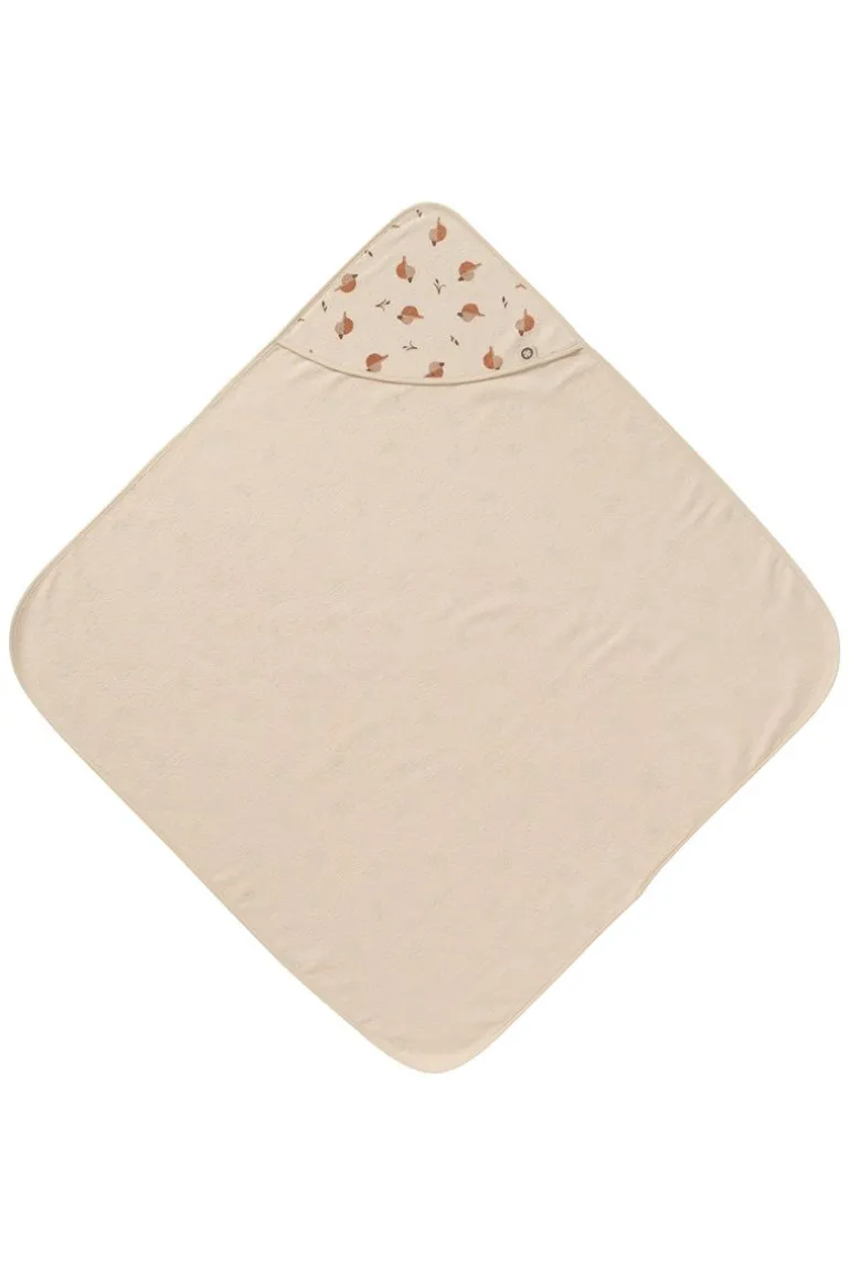 badcape_printed_duck_baby_4.webp Noppies Badcapes & Wikkeldoeken | Thuis<Badcape Printed Duck Baby Hooded Towel - Indian Tan
