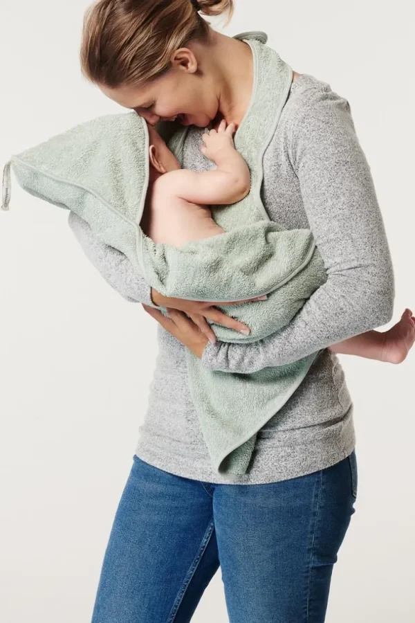 Noppies Badcapes & Wikkeldoeken | Thuis<Badcape Wearable Hooded Towel 110cm - Puritan Gray