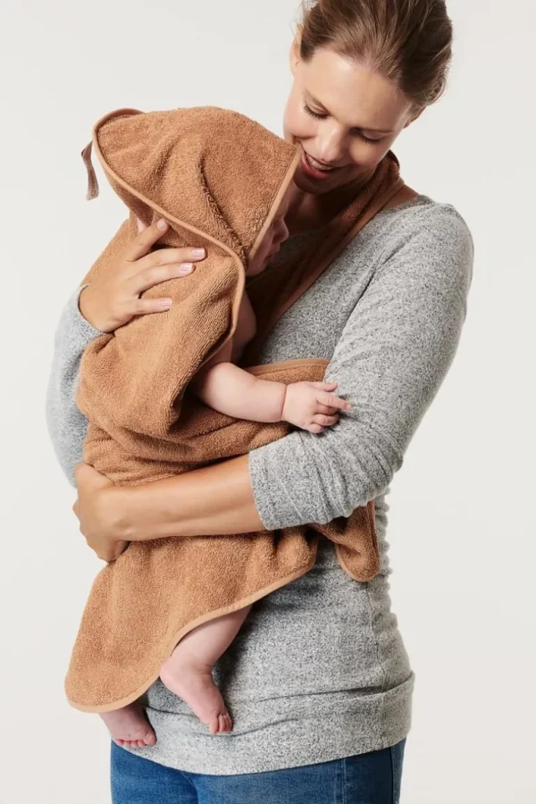 Noppies Badcapes & Wikkeldoeken | Thuis<Badcape Wearable Hooded Towel 110cm - Indian Tan