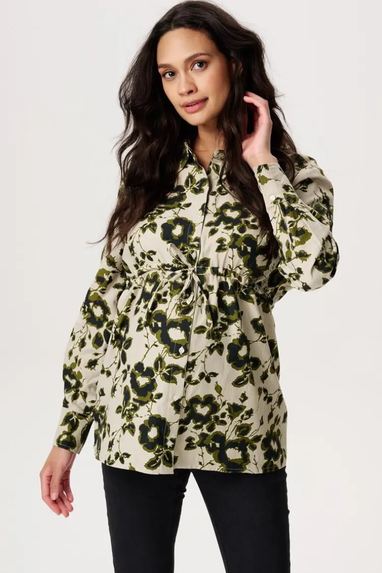 blouse_perho__big_flower__6.webp Noppies Blouses | Blouses & Tunieken<Blouse Perho - Big flower Abbey Stone