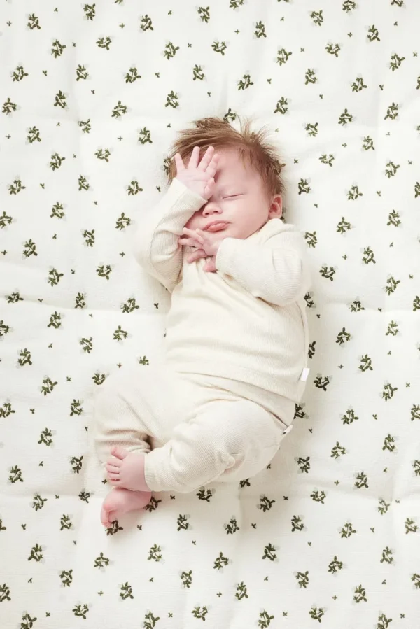 Noppies Boxkleden | Thuis<Boxkleed Blooming Clover Terry - Puritan Gray