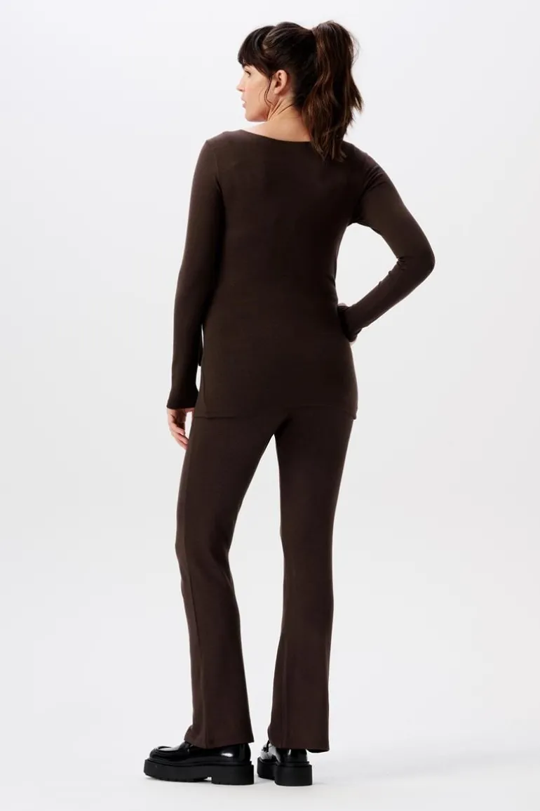 casual_broek_flared_luci__1-2.webp Noppies Flared | Broeken<Casual Broek Flared Luci - Coffee Bean