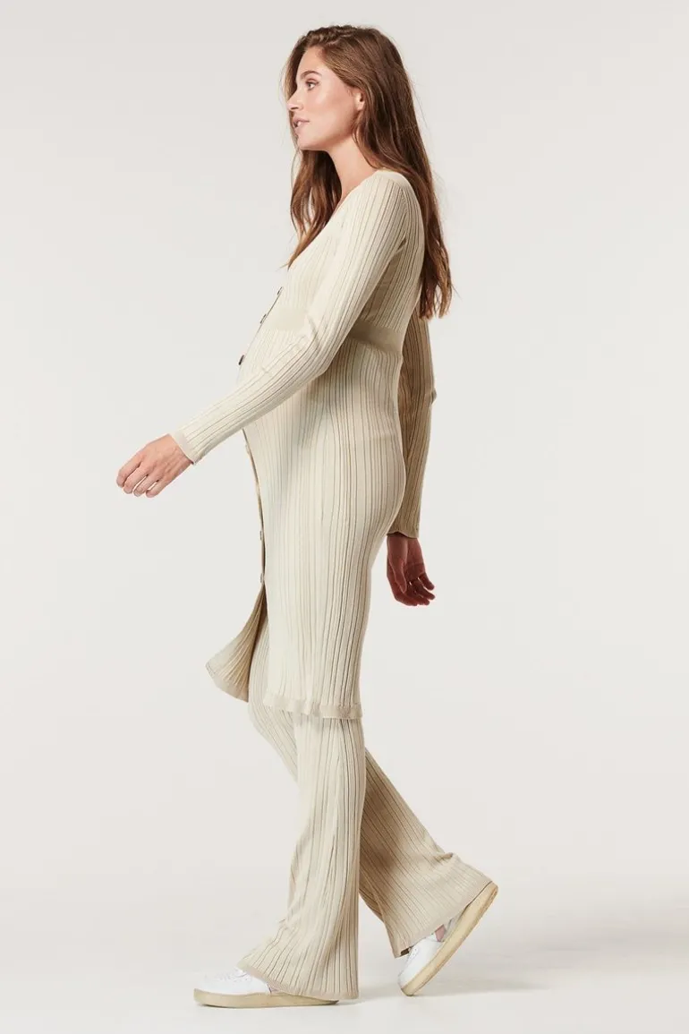 casual_broek_flared_ribkn_12.webp Noppies Broeken<Casual Broek Flared Ribknit - Oatmeal