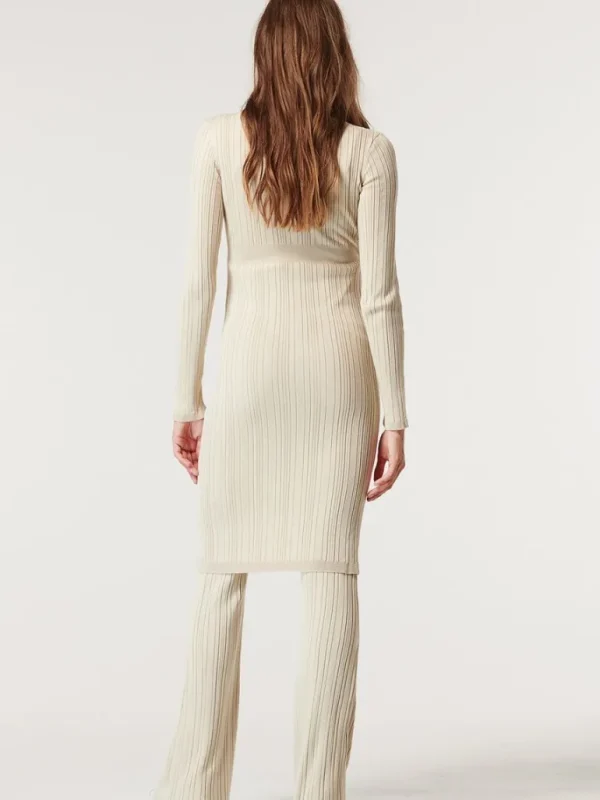 Noppies Broeken<Casual Broek Flared Ribknit - Oatmeal