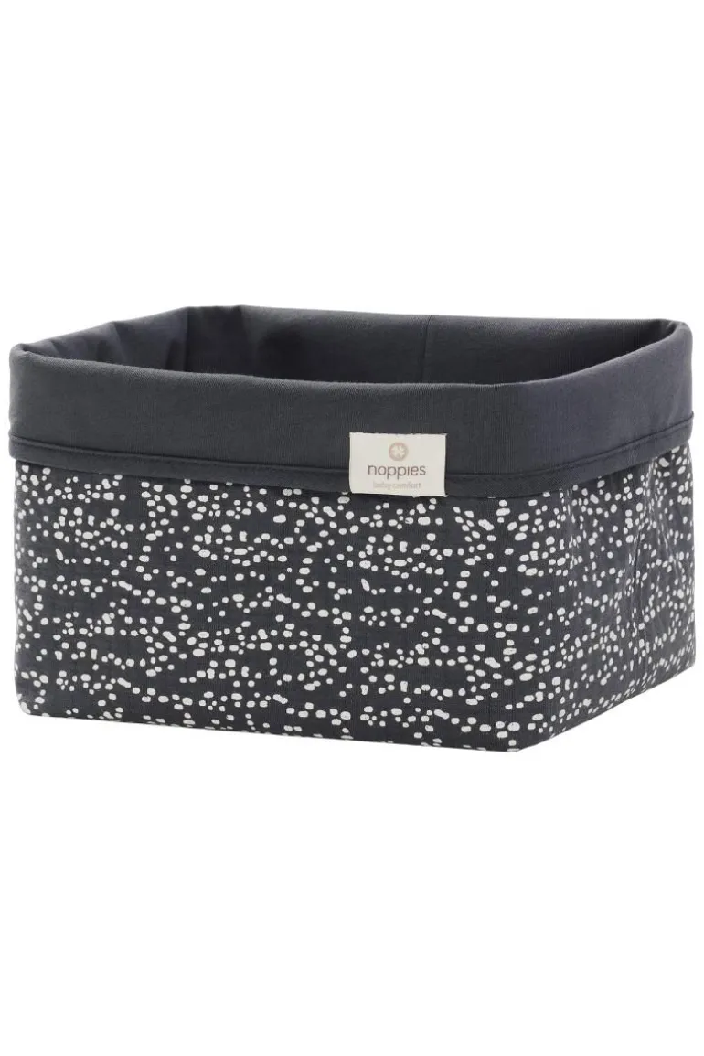 commode_mandje_fancy_dot__3.webp Noppies Commode Mandjes | Bad & Verzorging<Commode Mandje Fancy Dot Size M - Forged Iron