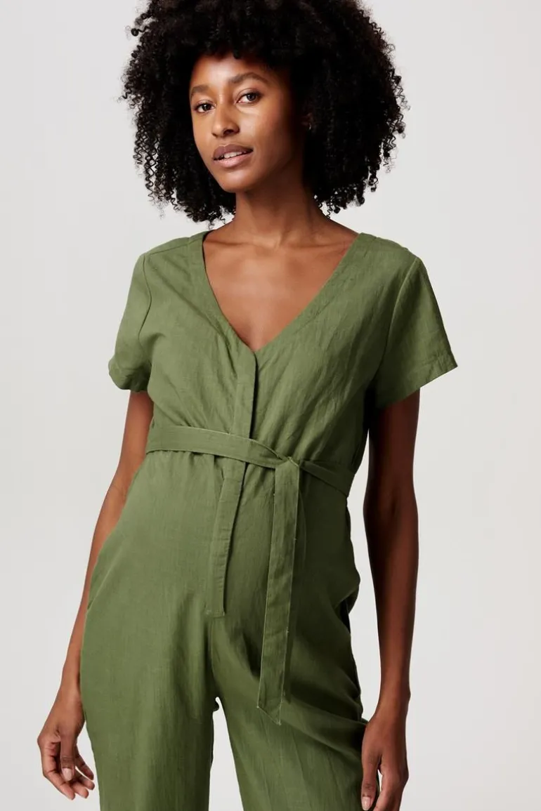 jumpsuit__olive_green_5.webp Noppies Jumpsuits | Broeken<Jumpsuit - Olive Green