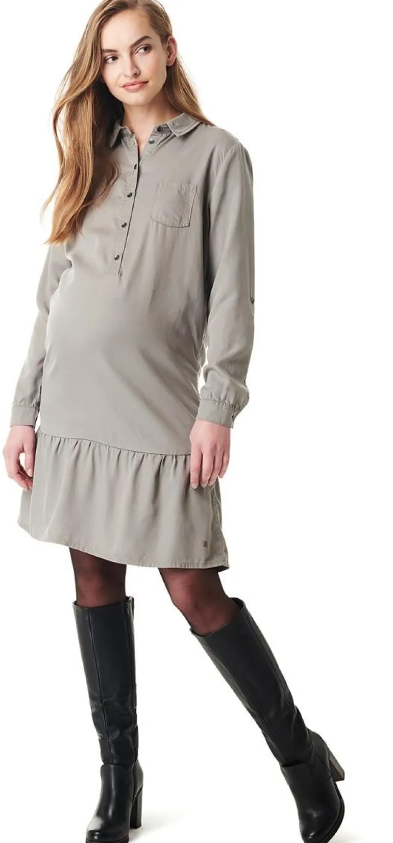 jurk__real_olive_7.webp Noppies Jurken<Jurk - Real Olive