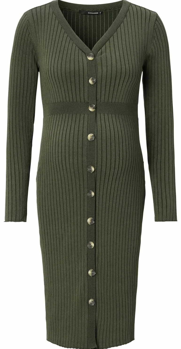 jurk_button_rib__grape_le_2.webp Noppies Jurken<Jurk Button Rib - Grape Leaf