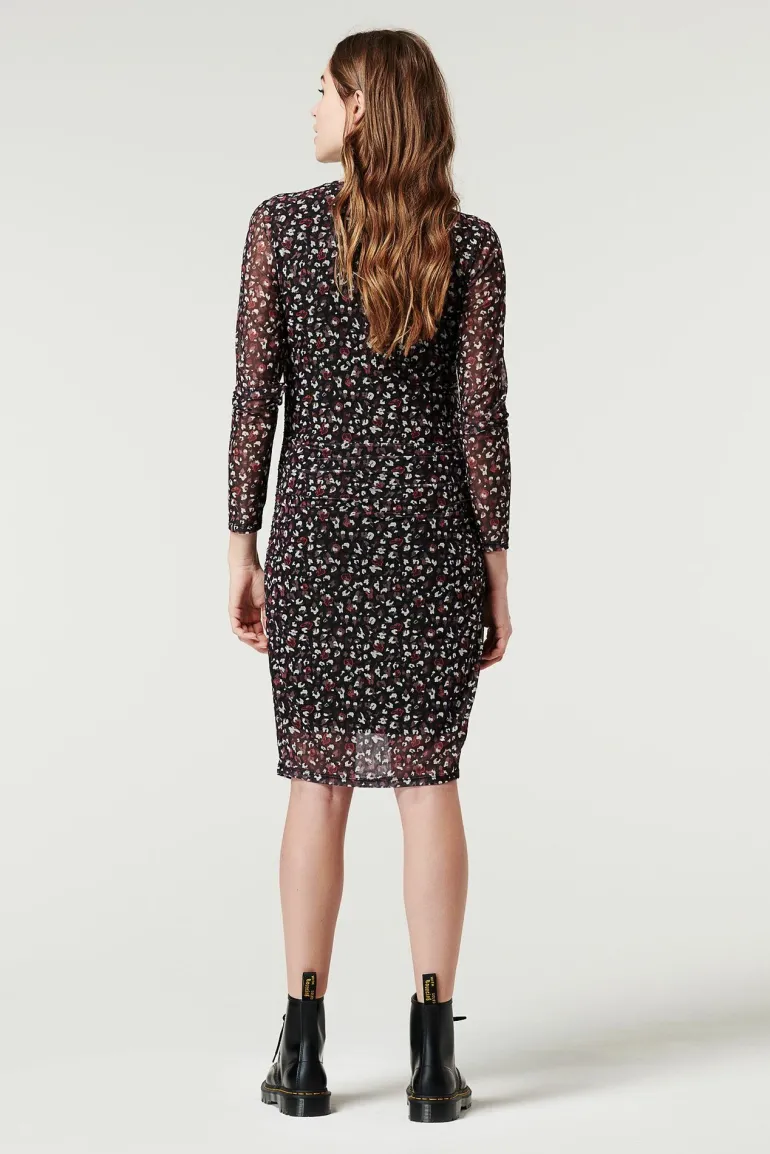 jurk_floral_mesh__black_9.webp Noppies Jurken<Jurk Floral Mesh - Black