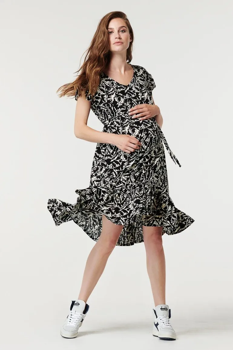 jurk_leaf__black_7.webp Noppies Jurken<Jurk Leaf - Black