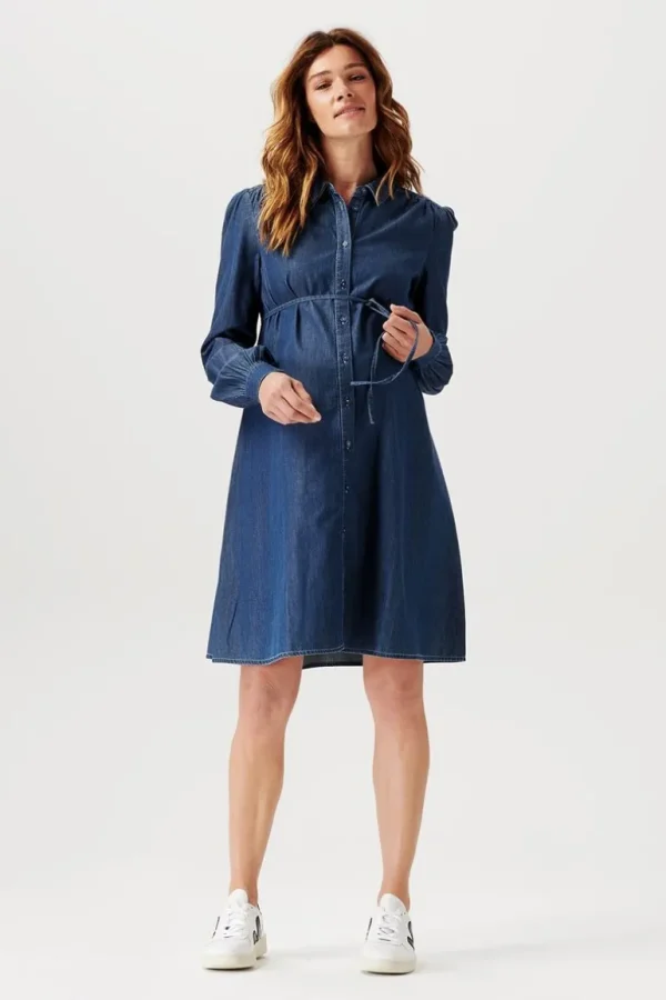 Noppies Jurken | Jurken<Jurk Met Voedingsfunctie Oberlin - Vintage Blue