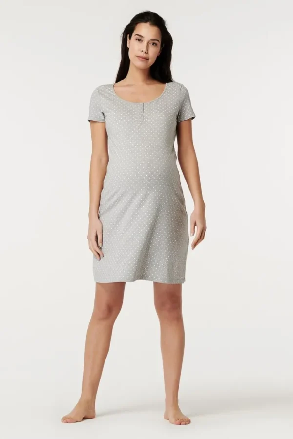 Noppies Jurken | Jurken<Jurk Met Voedingsfunctie - Light Grey melange