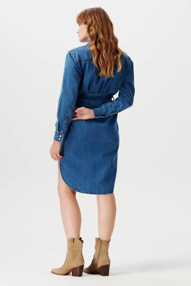 jurk_met_voedingsfunctie__1-149.webp Noppies Jurken | Jurken<Jurk Met Voedingsfunctie Athens - Medium Blue Wash