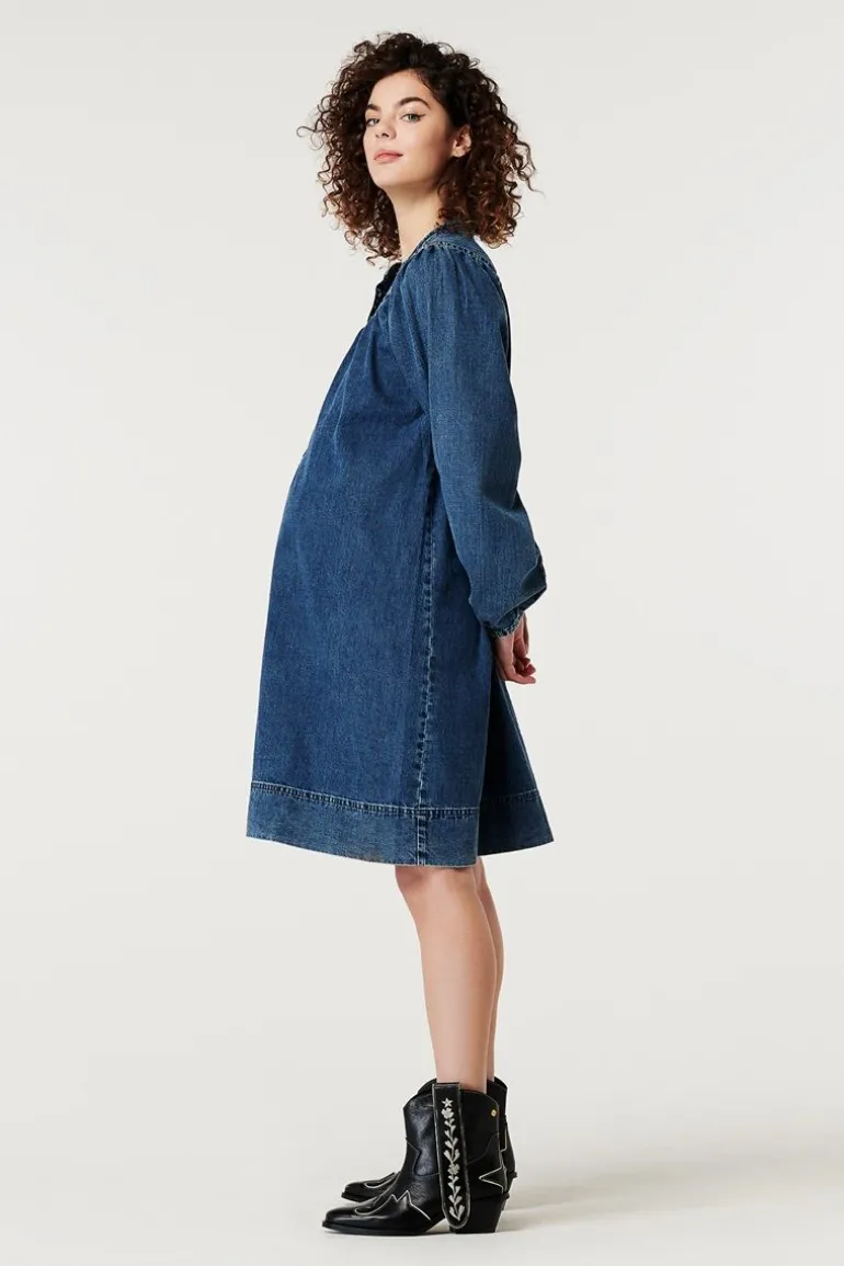 jurk_met_voedingsfunctie__10-161.webp Noppies Jurken | Jurken<Jurk Met Voedingsfunctie Bowes - Blue Denim
