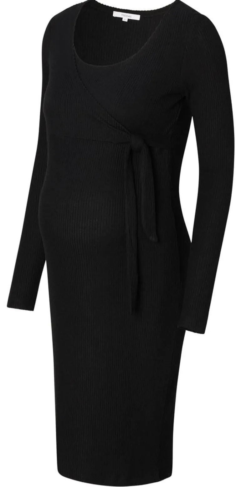 jurk_met_voedingsfunctie__10-76.webp Noppies Jurken | Jurken<Jurk Met Voedingsfunctie Asa Ultra Soft Nursing Dress - Black