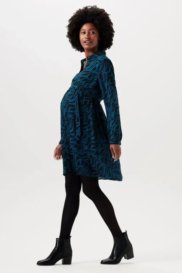 Noppies Jurken | Jurken<Jurk Met Voedingsfunctie - Blue Coral