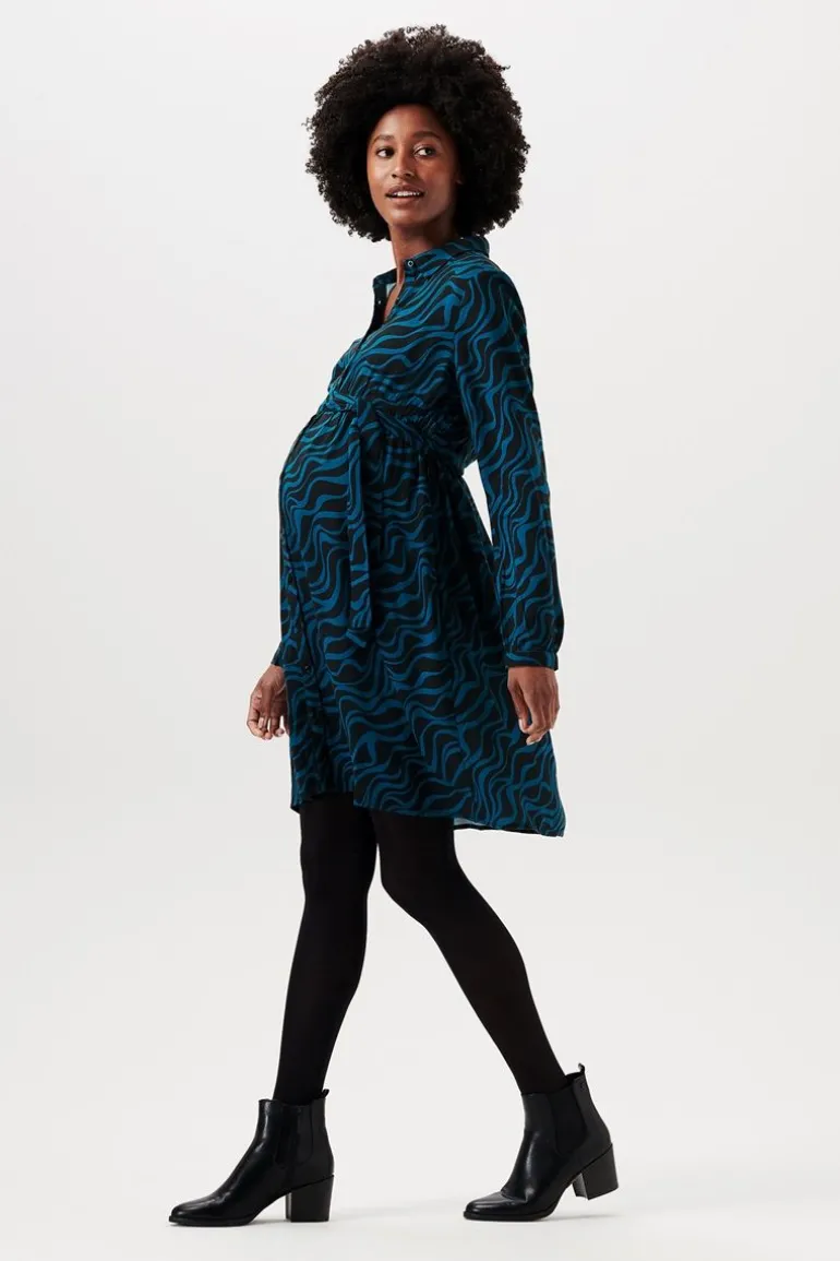 jurk_met_voedingsfunctie__13-31.webp Noppies Jurken | Jurken<Jurk Met Voedingsfunctie - Blue Coral
