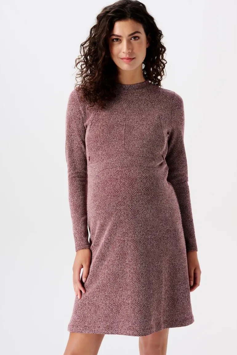 jurk_met_voedingsfunctie__3-168.webp Noppies Jurken | Jurken<Jurk Met Voedingsfunctie - Plum red