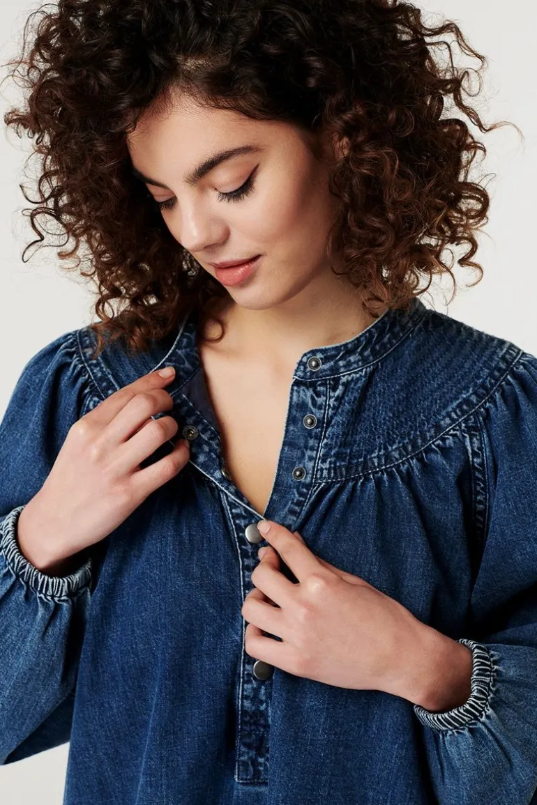 jurk_met_voedingsfunctie__4-176.webp Noppies Jurken | Jurken<Jurk Met Voedingsfunctie Bowes - Blue Denim
