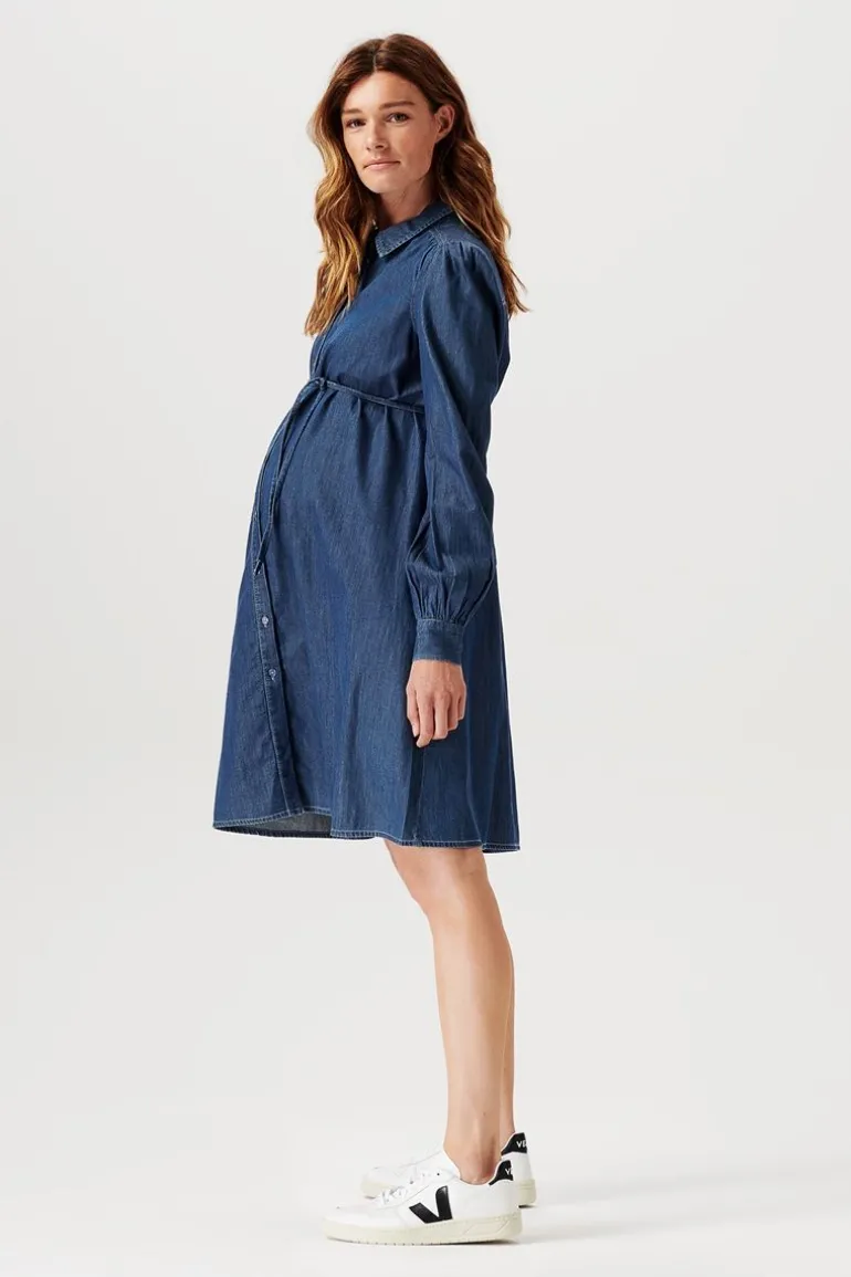 jurk_met_voedingsfunctie__5-107.webp Noppies Jurken | Jurken<Jurk Met Voedingsfunctie Oberlin - Vintage Blue