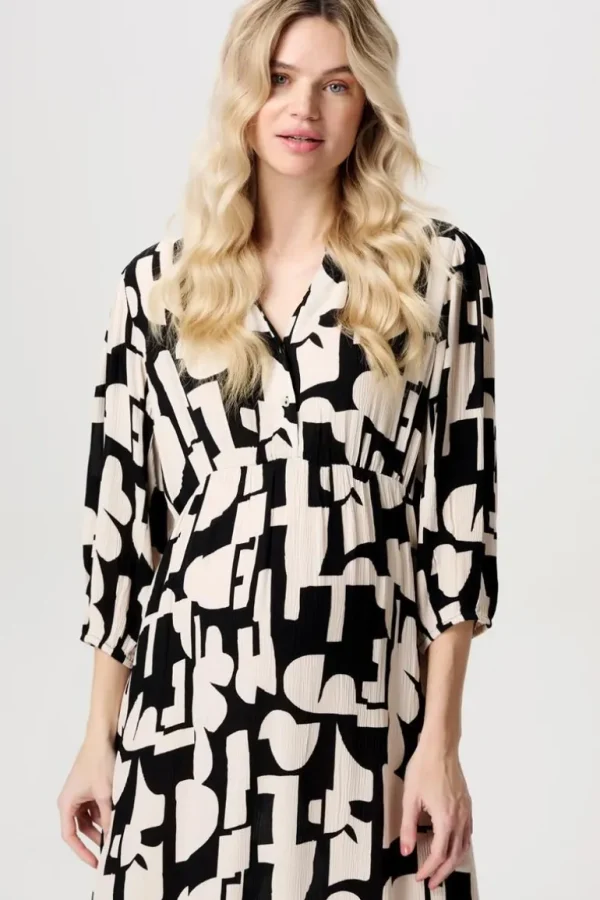 Noppies Jurken | Jurken<Jurk Met Voedingsfunctie Lieksa - Monochrome All Over Print