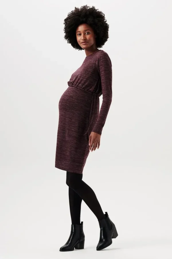 Noppies Jurken | Jurken<Jurk Met Voedingsfunctie - Plum Brown