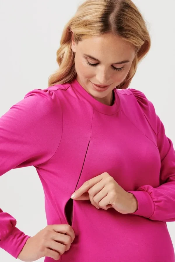 Noppies Jurken | Jurken<Jurk Met Voedingsfunctie Pinole - Fuchsia Red
