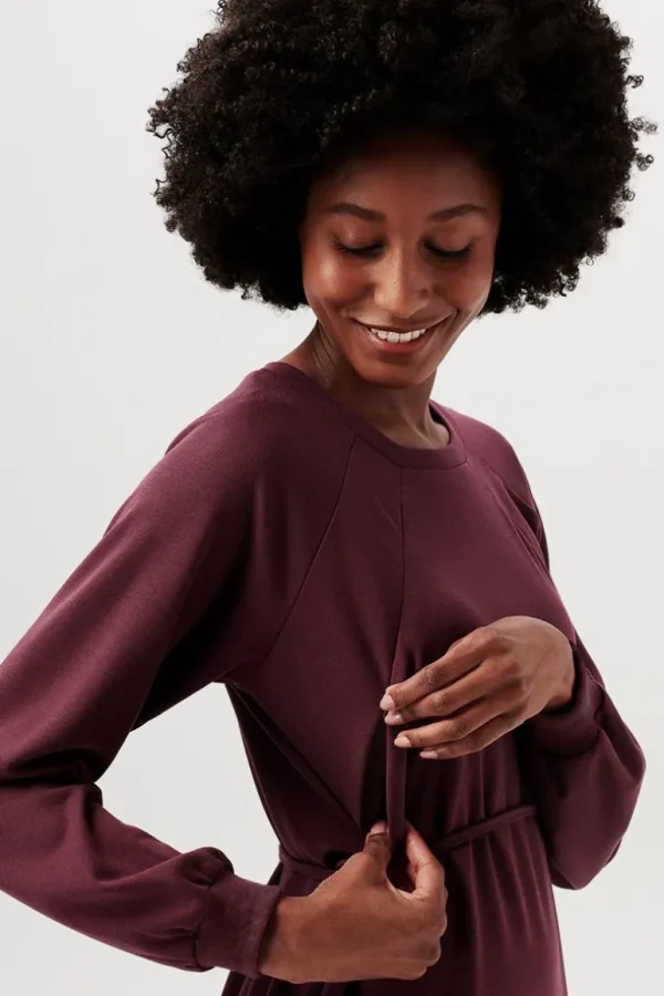 Noppies Jurken | Jurken<Jurk Met Voedingsfunctie - Plum Brown