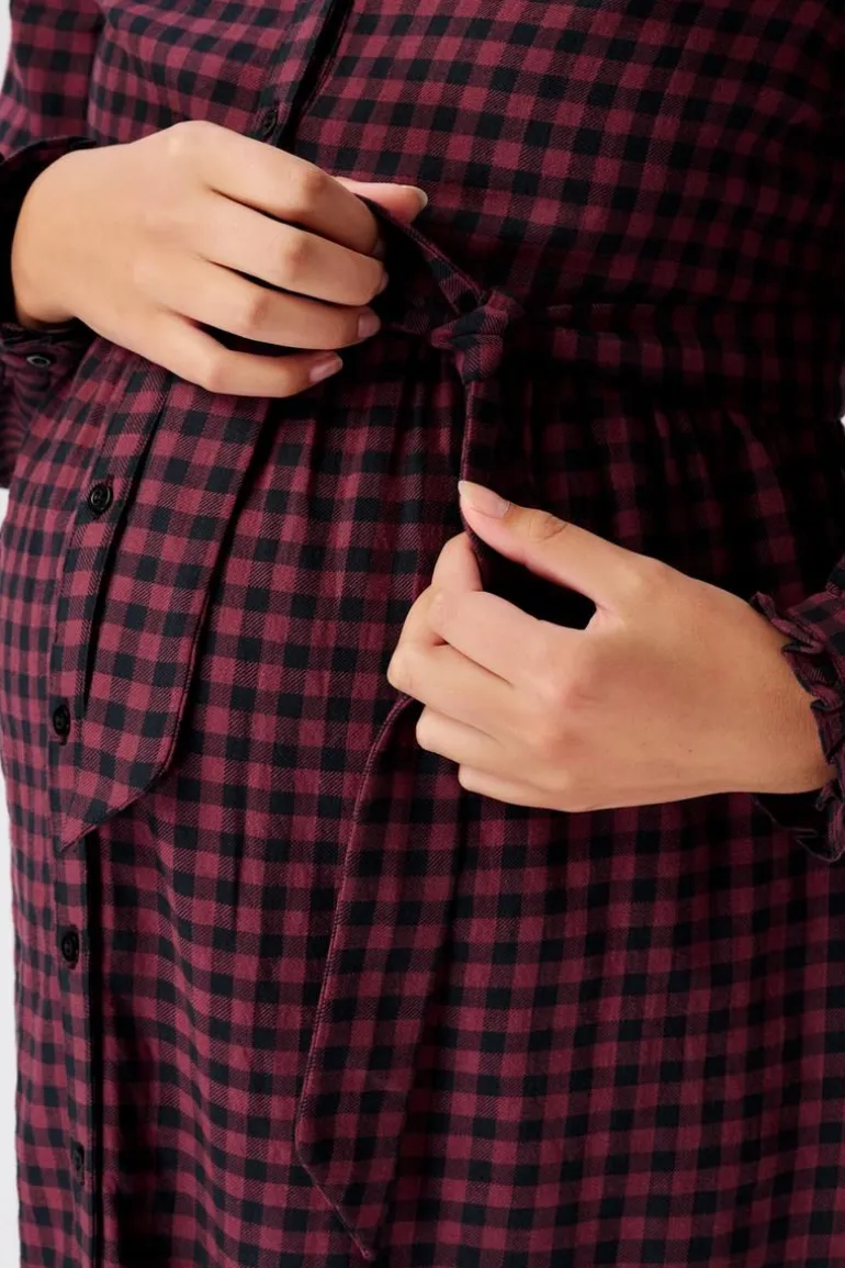 jurk_met_voedingsfunctie__6-29.webp Noppies Jurken | Jurken<Jurk Met Voedingsfunctie - Plum red