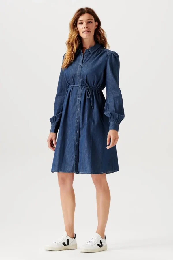 Noppies Jurken | Jurken<Jurk Met Voedingsfunctie Oberlin - Vintage Blue