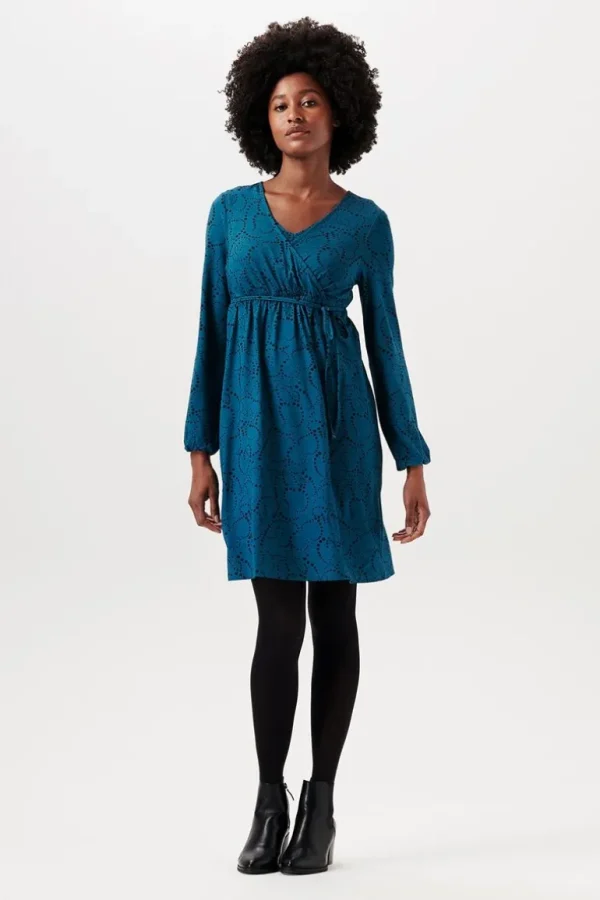 Noppies Jurken | Jurken<Jurk Met Voedingsfunctie - Blue Coral