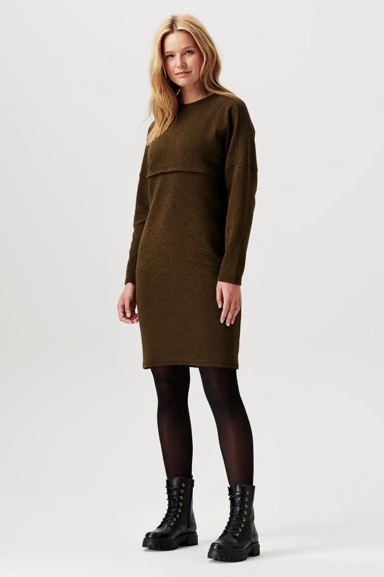 jurk_met_voedingsfunctie__7-167.webp Noppies Jurken | Jurken<Jurk Met Voedingsfunctie Riva - dark olive
