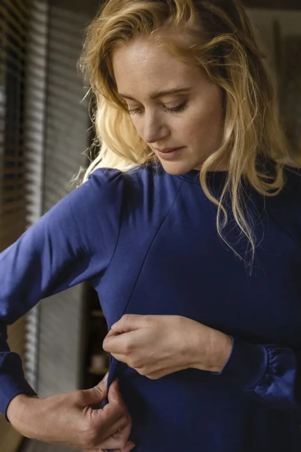 Noppies Jurken | Jurken<Jurk Met Voedingsfunctie Pinole - Peacoat