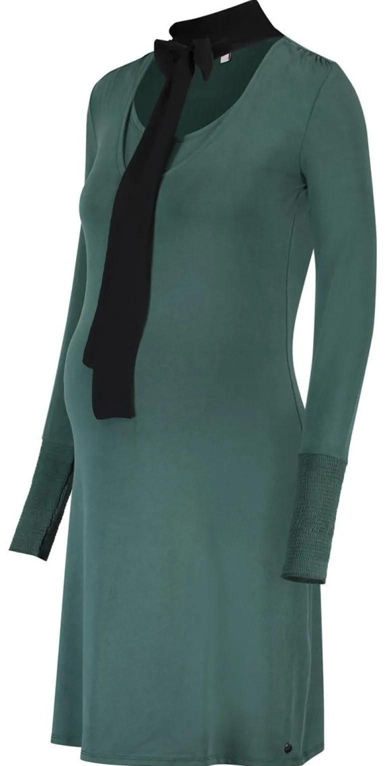 jurk_met_voedingsfunctie__7-74.webp Noppies Jurken | Jurken<Jurk Met Voedingsfunctie - Dark Teal Green