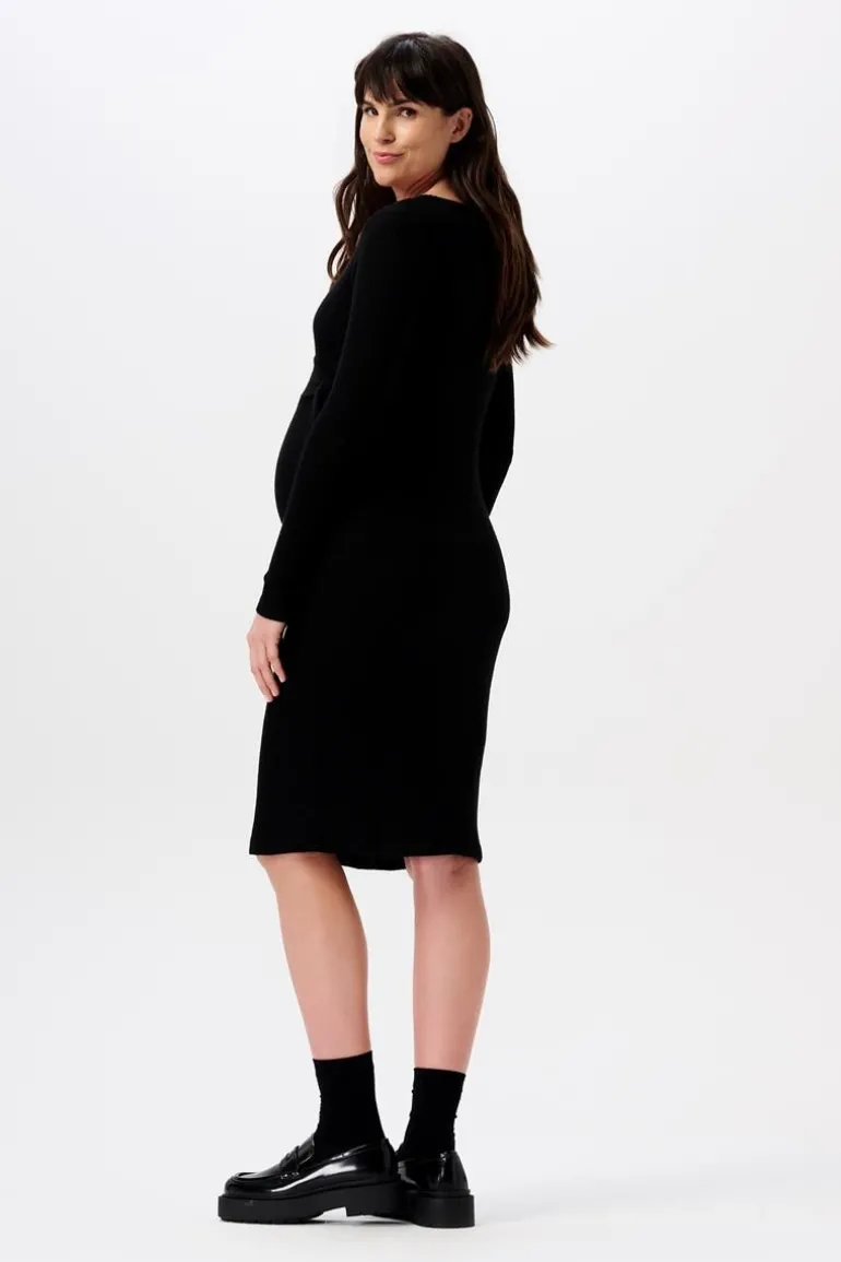 jurk_met_voedingsfunctie__7-79.webp Noppies Jurken | Jurken<Jurk Met Voedingsfunctie Asa Ultra Soft Nursing Dress - Black