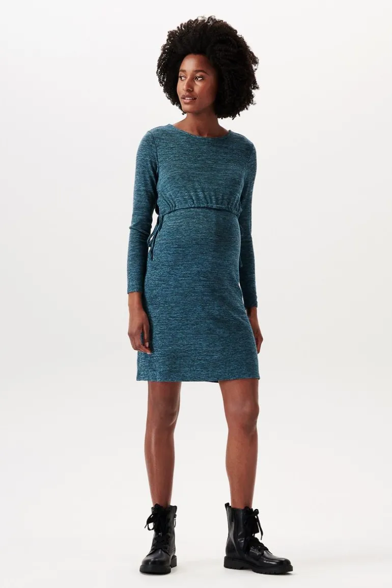 jurk_met_voedingsfunctie__8-130.webp Noppies Jurken | Jurken<Jurk Met Voedingsfunctie - Teal Blue