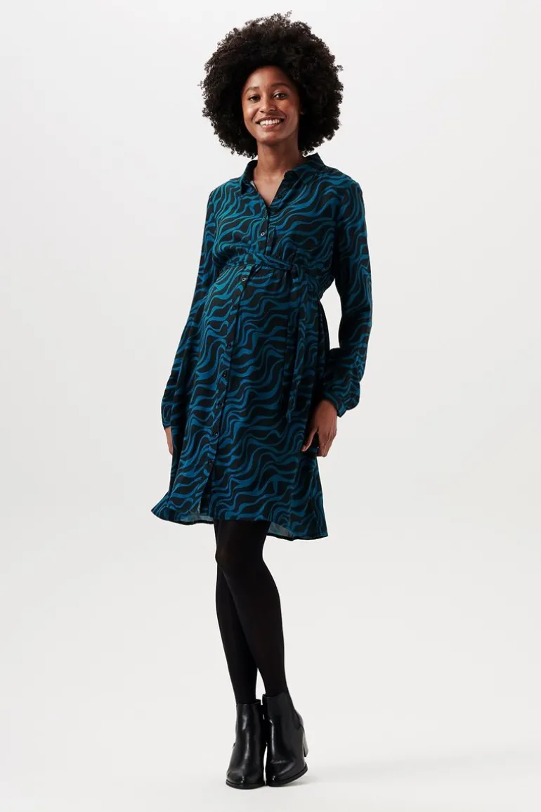 jurk_met_voedingsfunctie__8-86.webp Noppies Jurken | Jurken<Jurk Met Voedingsfunctie - Blue Coral