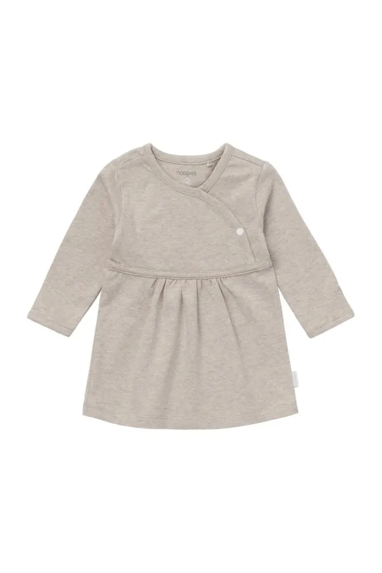 jurk_nevada__taupe_melang_0.webp Noppies Jurken | Basics<Jurk Nevada - Taupe Melange