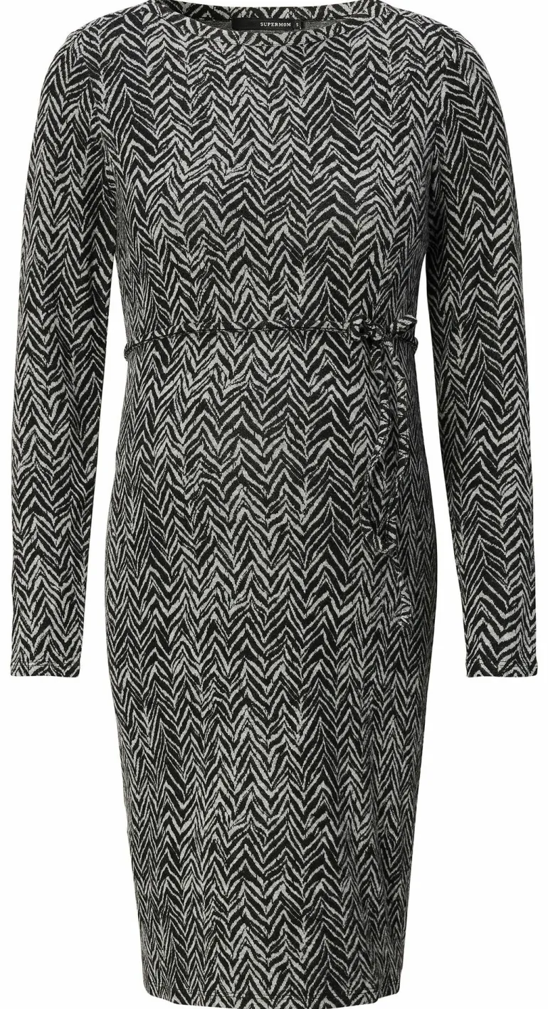 jurk_vprint__grey_melange_2.webp Noppies Jurken<Jurk V-print - Grey Melange