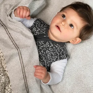 Noppies Dekens | Babykamer<Ledikant Deken Teddy Fancy Dot 100x140 Cm - Jet Stream