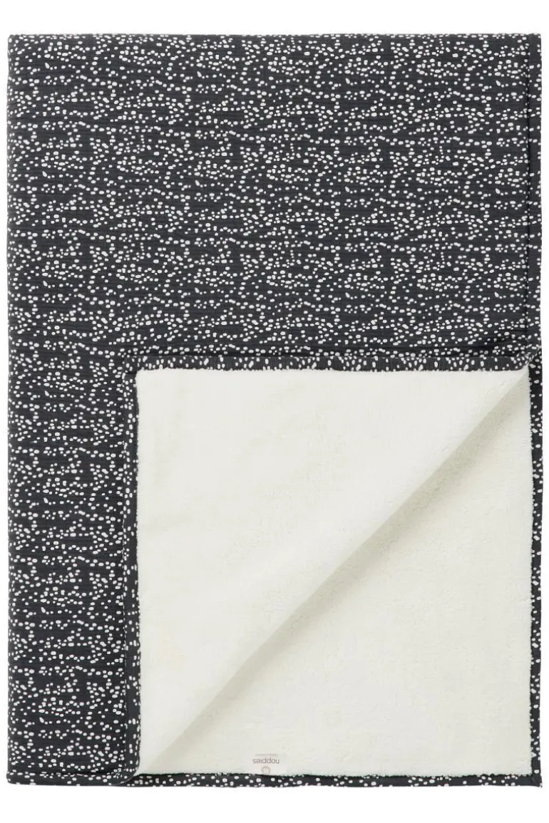ledikant_deken_teddy_fanc_4-1.webp Noppies Dekens | Babykamer<Ledikant Deken Teddy Fancy Dot 100x140 Cm - Forged Iron
