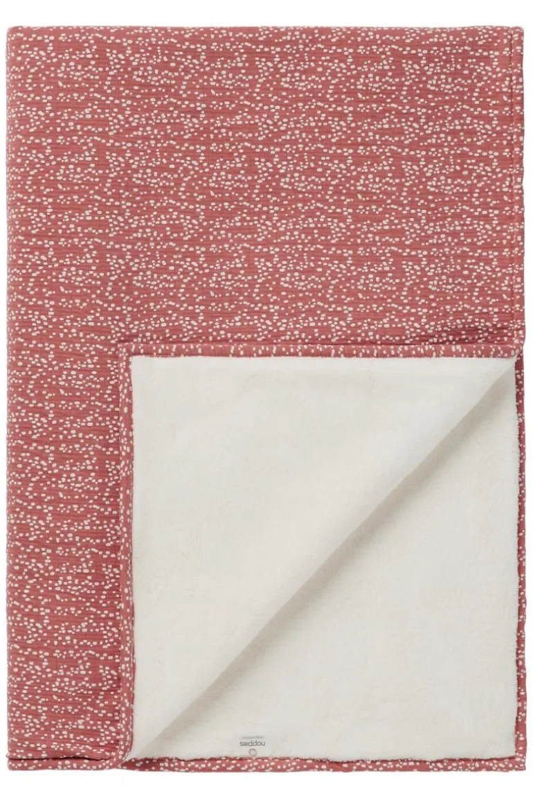 ledikant_deken_teddy_fanc_4.webp Noppies Dekens | Babykamer<Ledikant Deken Teddy Fancy Dot 100x140 Cm - Brick Dust