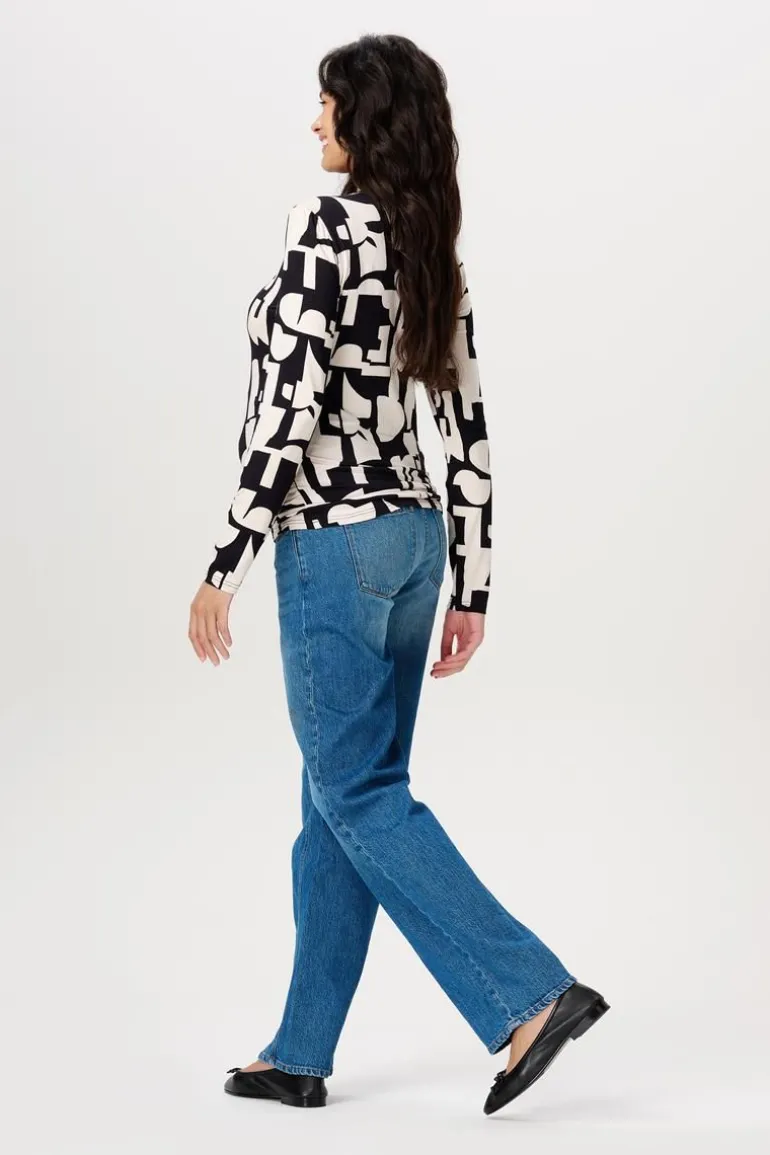 longsleeve_eura__monochro_1.webp Noppies Shirts<Longsleeve Eura - Monochrome All Over Print