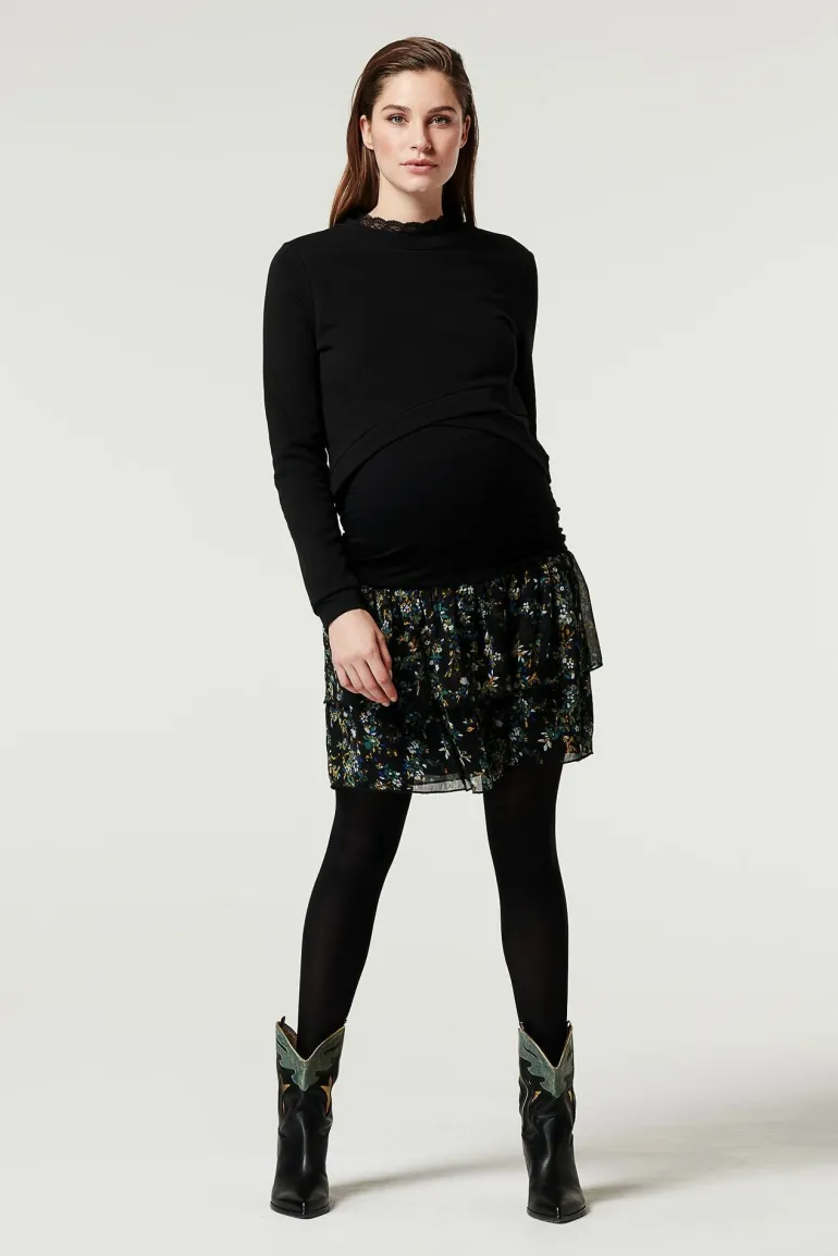 longsleeve_fancy__black_0.webp Noppies Shirts<Longsleeve Fancy - Black