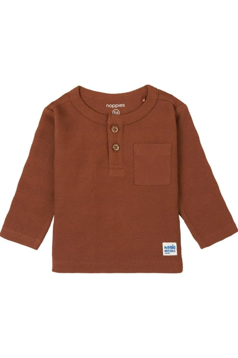 longsleeve_gabiria__brown_0.webp Noppies Shirts<Longsleeve Gabiria - Brown Patina